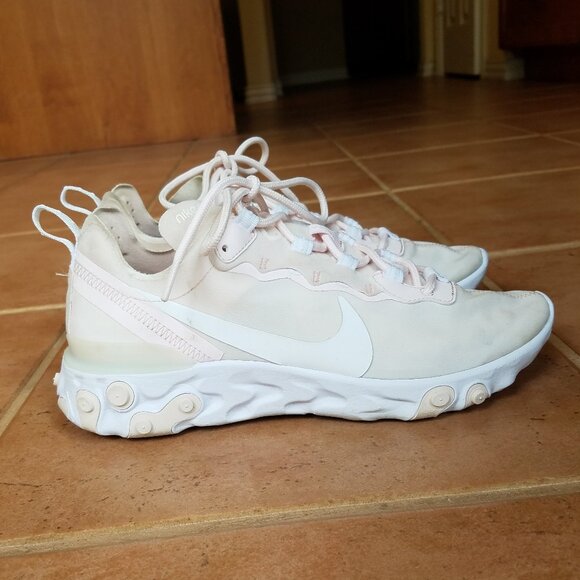 Women's Size 9 Nike React Element 55 Pale Pink Shoes - Picture 2 of 10